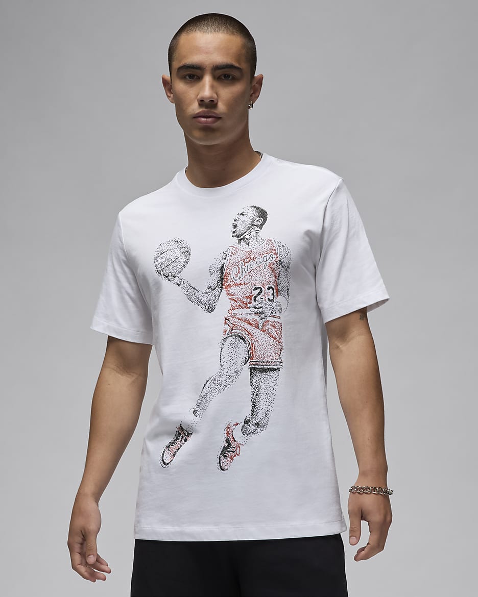 Playera blanca jordan top